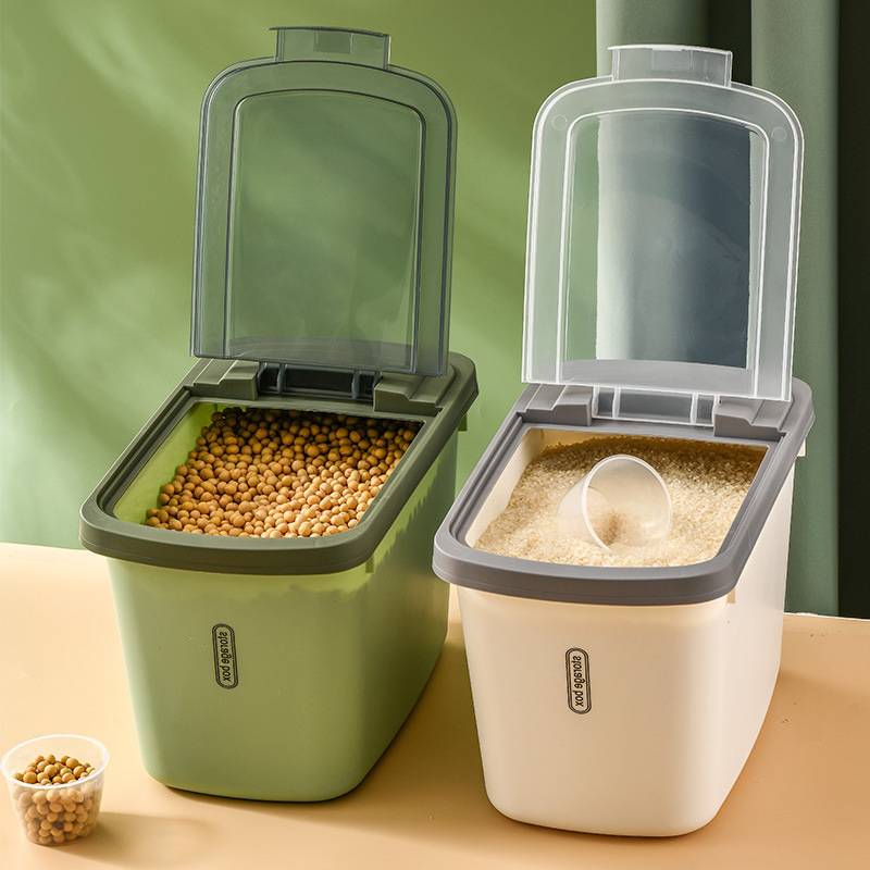 Household Flip M Bucket Insect-Proof Moisture-Proof Thickened Rice Jar Cereals Storage Jar Sealed Clean Environmental Protection Rice Storage Bin