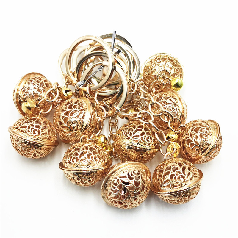 2元店地摊镂空铃铛宫铃汽车钥匙扣 钥匙圈送女朋友钥匙挂件礼品