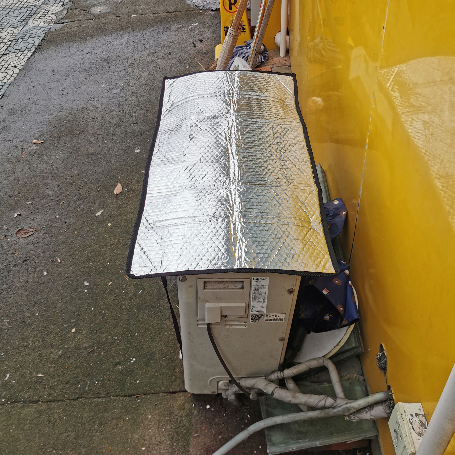 空调外机防风罩 空调外机遮盖 空调室外防水防晒遮阳板