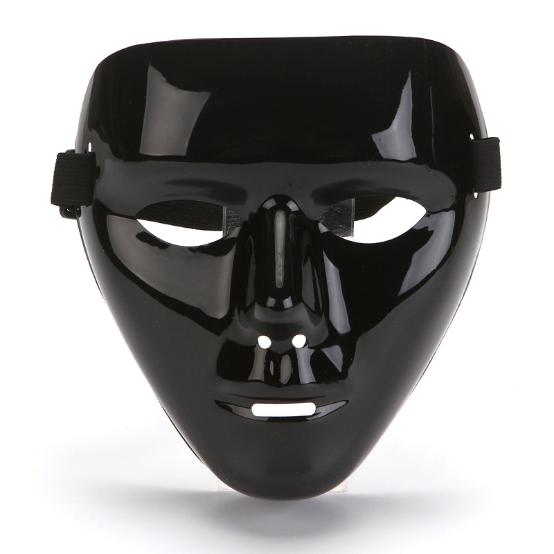 黑色街舞面具 纯黑面具 假面舞客鬼步舞面具 万圣节街舞面具 批发