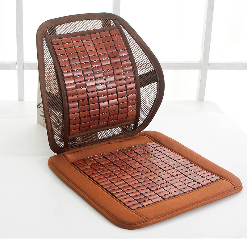 62n坐垫靠垫一体夏季透气竹片凉席椅子垫凉垫单片办公室学生汽车