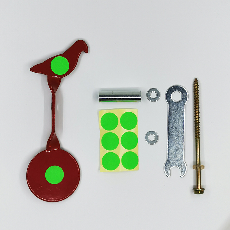 红色小鸟射击训练插树靶子射击弹弓练习靶便携耐打插树靶金属靶子