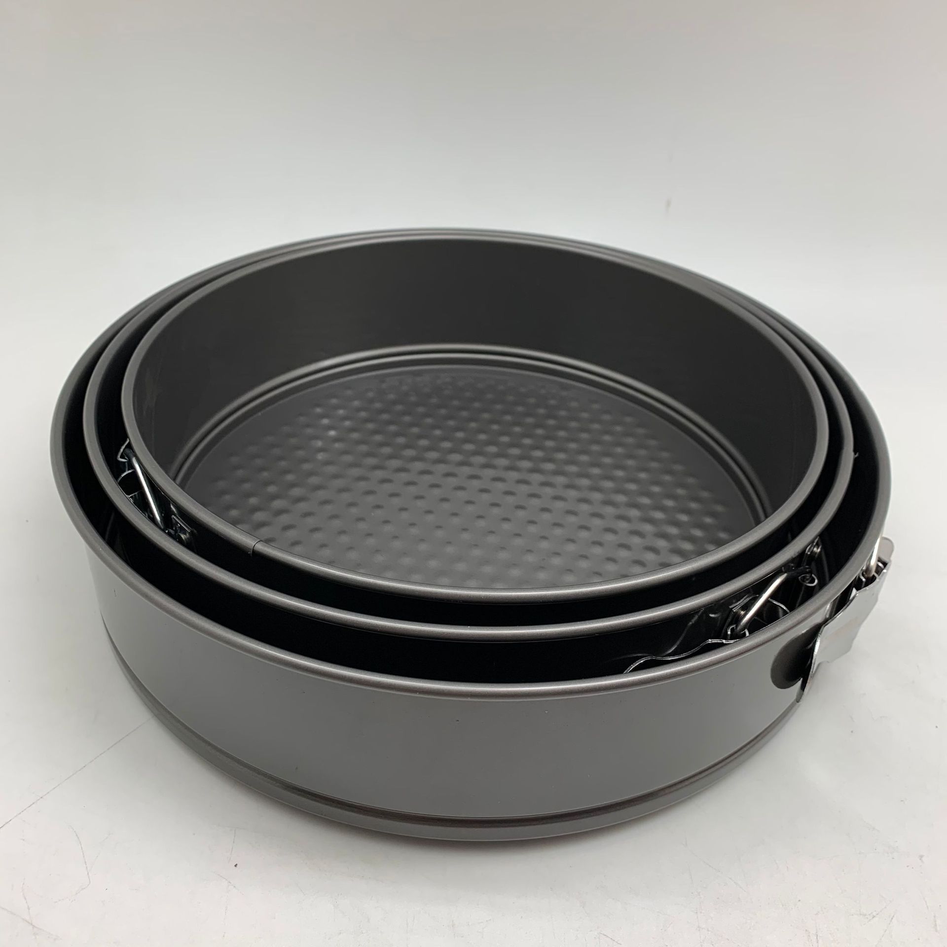 环艺圆形带扣碳钢烤盘活底模蜂窝底蛋糕模具不沾锁扣慕斯烘培工具