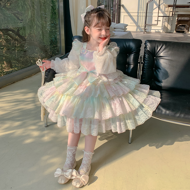 尤画女童洛丽塔连衣裙中大童春装lolita萝莉裙公主裙