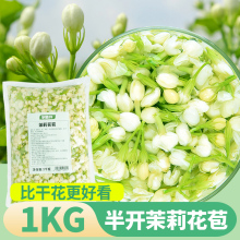 制糖师鲜茉莉花新花蕾花苞茶茉莉 非干花 半开茉莉花朵1000克