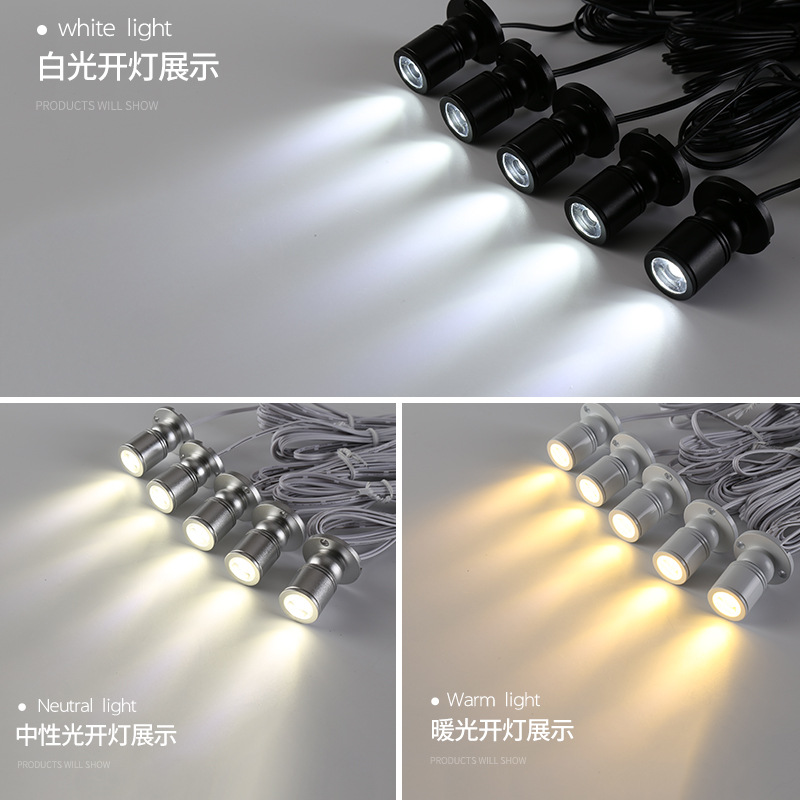 Usb Miniature Mini 1W Parallel Multi-Head Hand-Made Model Showcase Table Spotlight Ceiling Light Adjustable Brightness