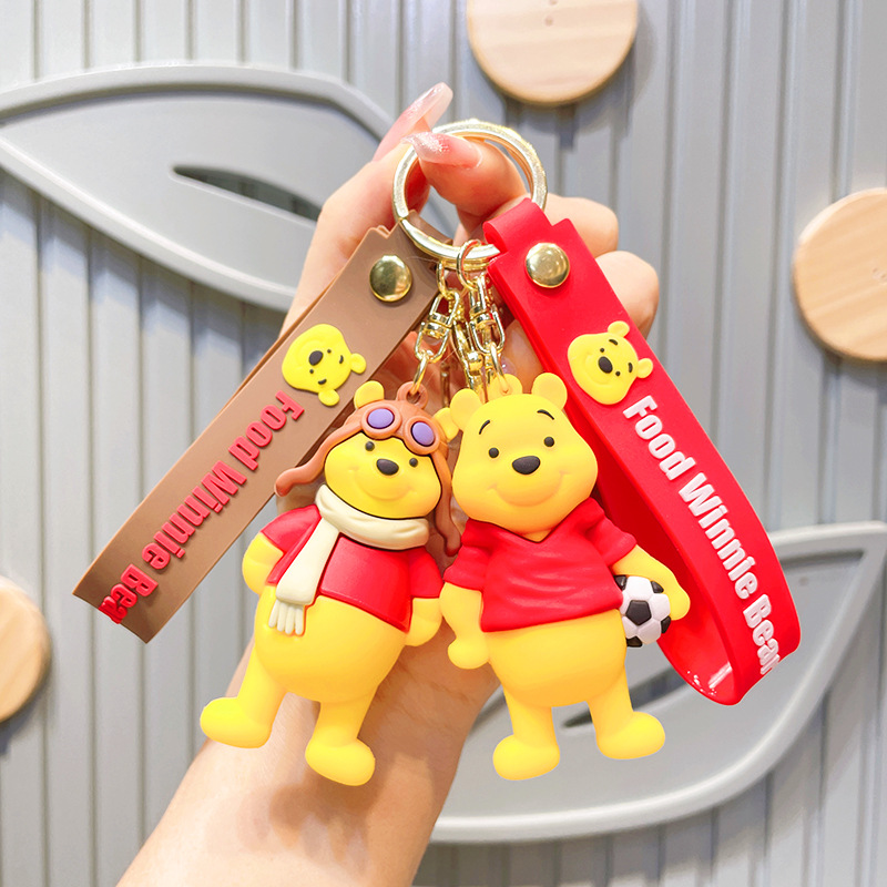 honey little bear doll key chain keychain creative couple doll cute hang decorations wholesale backpack pendant currency