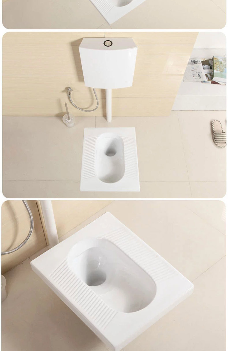 立勤 陶瓷自洁釉面蹲便器/蹲坑 前出水/后出水带s弯/直排式蹲便器