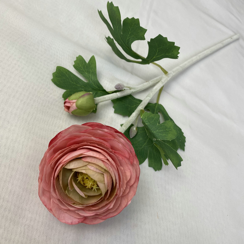 Brushed Cloth 2-Head Lotus Artificial Bouquet Wedding Home Decoration Artificial Flowers Rural Road Lead Flower Arrangement Decoration Fake Flower