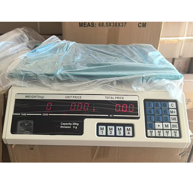 跨境设计英文计价秤40kg商用农产品电子测重秤家用厨房水果电子秤