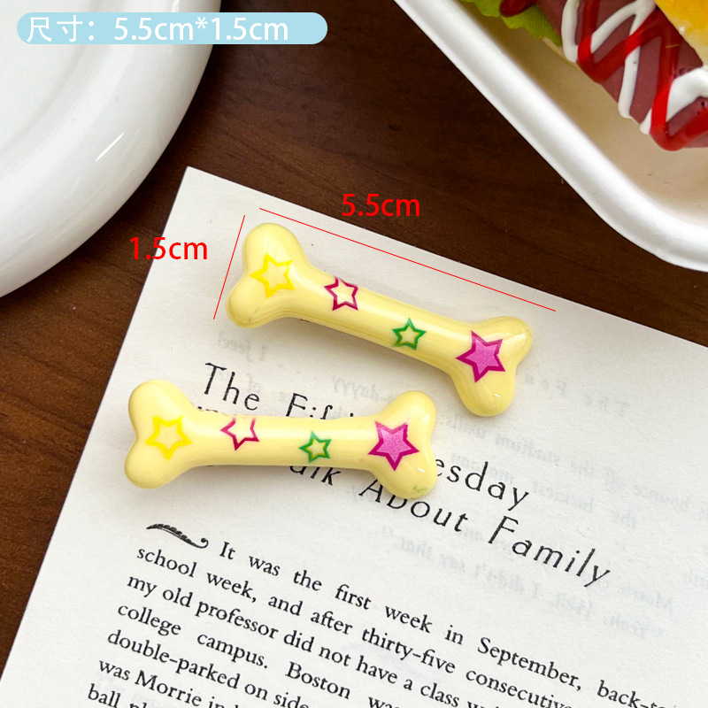 Cute Creative Fun Fish Fork Star Hairpin Female Forehead Bangs Shredded Hair Side Clip Cartoon Headwear Hair Accessories