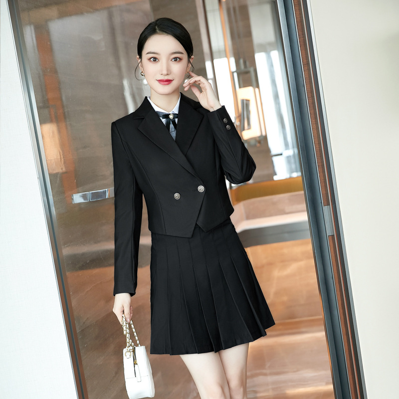 西装套装女学院英伦风日系教育前台幼儿园老师幼师服装工作服制服