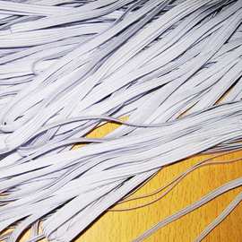 厂家现货黑白乳胶丝走马带 袖套帽子面具窄扁跑马松紧带