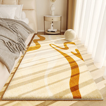 2024新款仿羊绒毯轻奢高级感卧室床边毯家用耐磨易打理地毯可代发