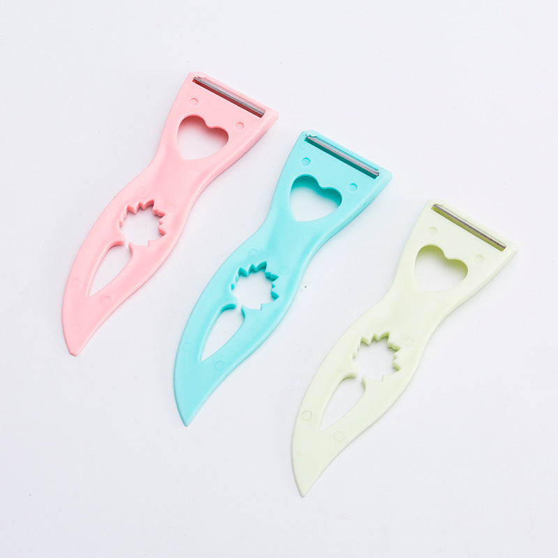Simple Style Plastic Handle Hollow-out Easy-to-Wash Peeler Kitchen Household Small Peeler Fruit and Vegetable Peeler