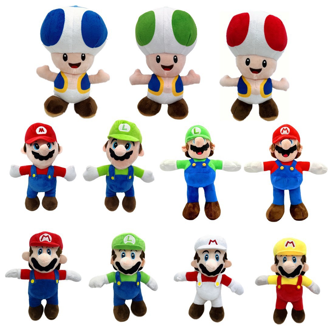 跨境热销超级马力欧奇诺比奥毛绒玩具the super mario bros电影