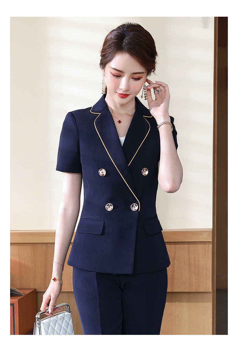 酒店经理职业套装女ol通勤商务西服正装名媛气质女神范短袖工作服