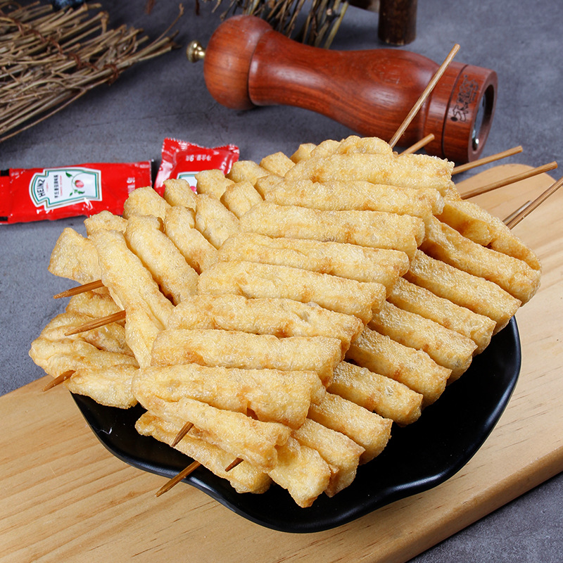 麻辣烫豆腐串 火锅豆腐串 兰花串水煮豆腐串 约20串/包烧烤食材