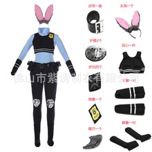 万圣节服装疯狂动物城兔子cos服朱迪judy女警官服动漫角色扮演服