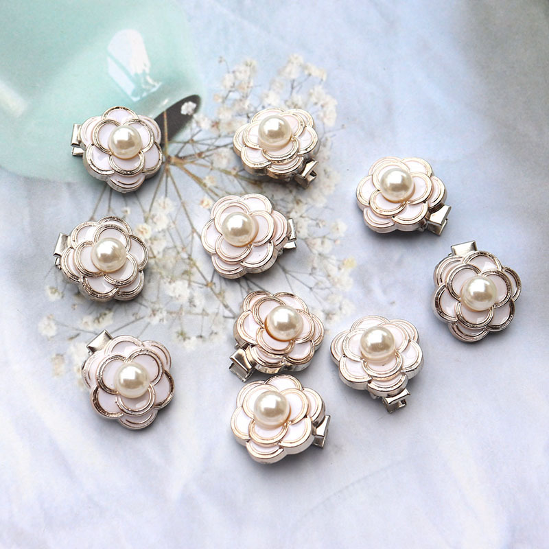 INS Cute Camellia Little Clip Japanese Sweet Girl Heart Student Mini Small Hairpin Simple All-Match Hair Accessories