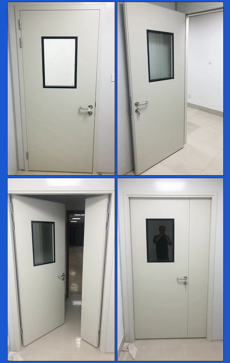 净化钢制门定制无尘车间净化钢质门带玻璃窗洁净门防撞净化门定制
