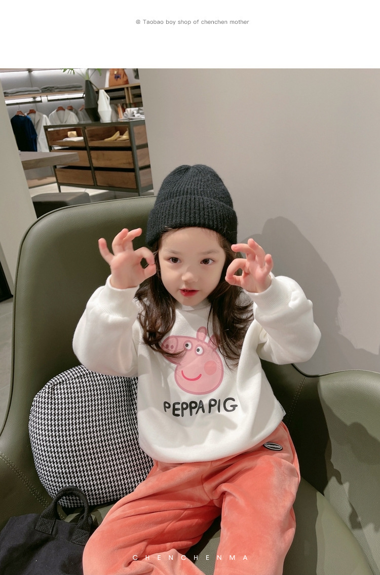 辰辰妈男女童装秋冬裤子双面加绒保暖运动休闲春秋时尚外穿儿童潮