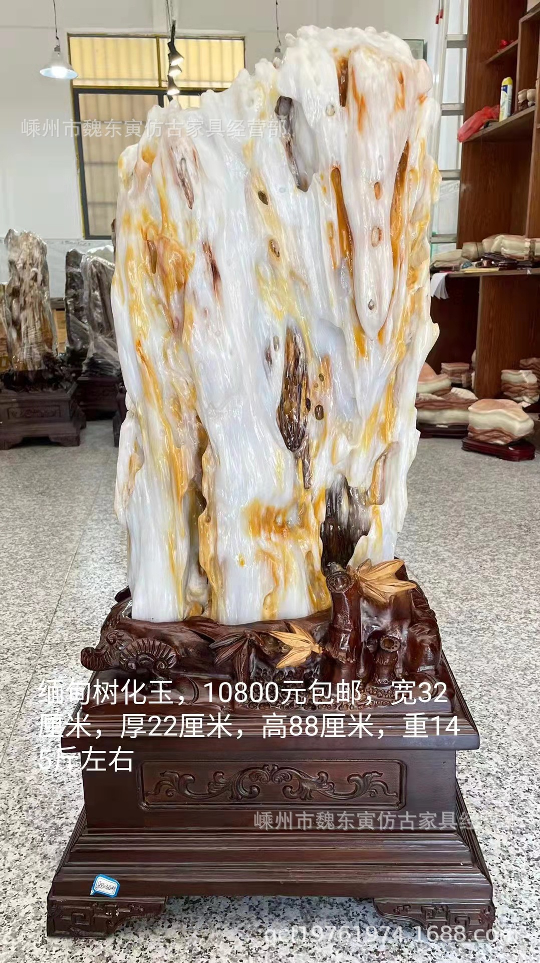 缅甸树化玉玉石原石奇石天然原矿摆件收藏佳品