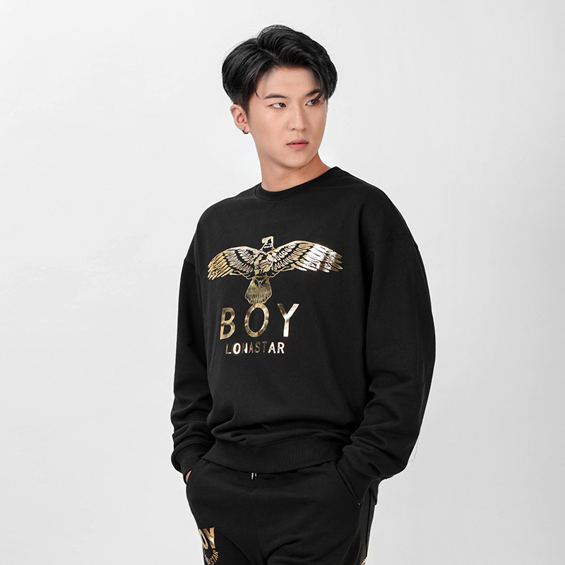 boy lonastar卫衣秋季男女同款潮牌情侣经典老鹰圆领宽松休闲上衣