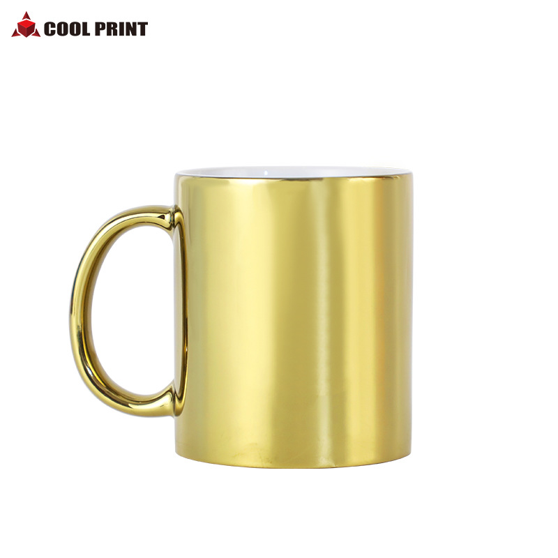 Thermal Transfer Cup Nordic Ins Vintage Brass Silver Gold Coffee Mug DIY Gift Holiday Gift