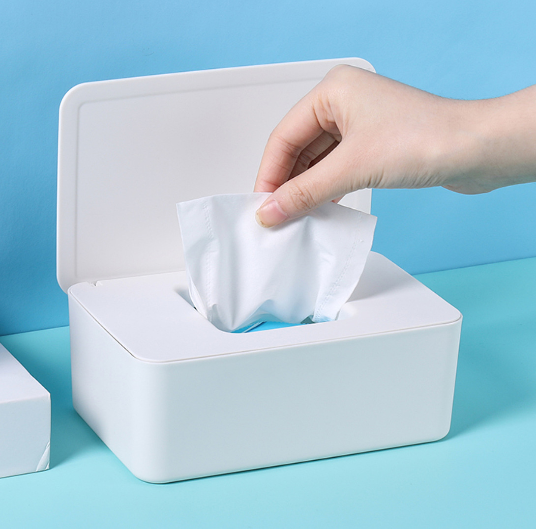 湿巾盒家用一次性口罩收纳盒多功能防尘带盖桌面纸巾盒客厅抽纸盒