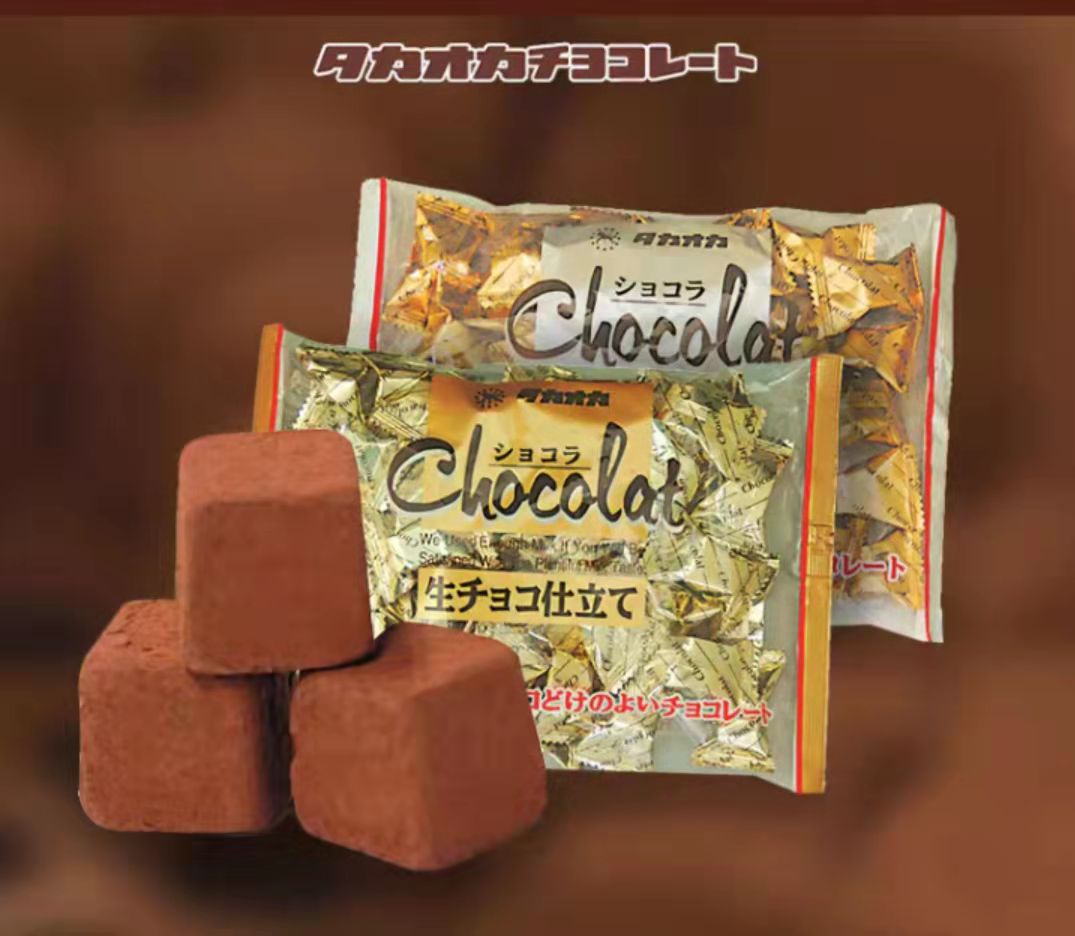 日本零食takaoka高岗生巧巧克力 原味/焦糖口味 巧克力172g