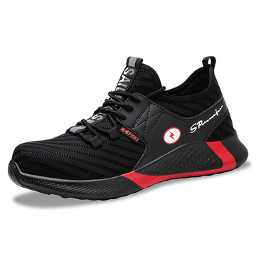 电工鞋男防砸功能鞋绝缘10kv轻便透气舒适飞织网布透气黑色劳保鞋