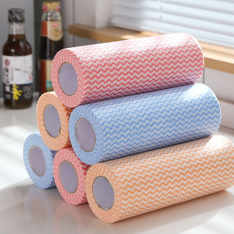Thickened Lazy Rag Wet and Dry Disposable Dishcloth Kitchen Household Cleaning Oil-Absorbing Washable Non-Woven Fabric