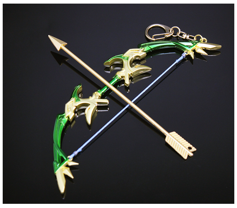 铄捷神游戏 北斗专武悬黎千钧弓ys合金武器模型钥匙扣挂件17cm