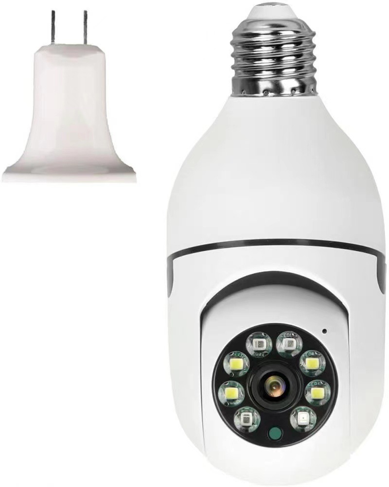 E27 Bulb Camera 360 Degrees WiFi Remote Home Surveillance Camera Intelligent HD Night Vision Full Color Lamp Holder