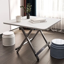 桌子折叠餐桌家用便携式小户型可折叠正方形出租屋4人简易2人饭桌