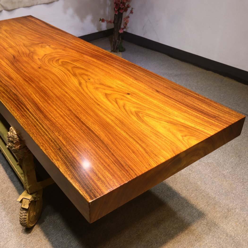 奥坎实木大板原木红木大板茶台茶桌胡桃木新中式办公桌大班台