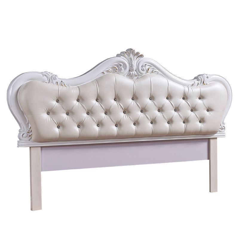 欧式床头板软包靠背烤漆雕花双人公主床头床头靠背亚马逊跨境代发