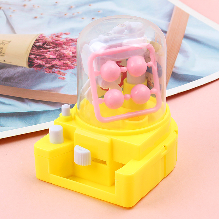 Children's Toy Small Catch Gumball Machine Mini Catch Ball Machine Clip Crane Machine Capsule Toy Machine Clip Gumball Machine Puzzle