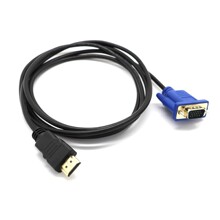 HDMI转VGA高清转换线HDMI TO VGA播放器DVD接电视连接线无网无环