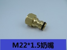 车载电动洗车泵接头家用洗车刷铜奶嘴  M22*1.5水枪接口改装奶嘴