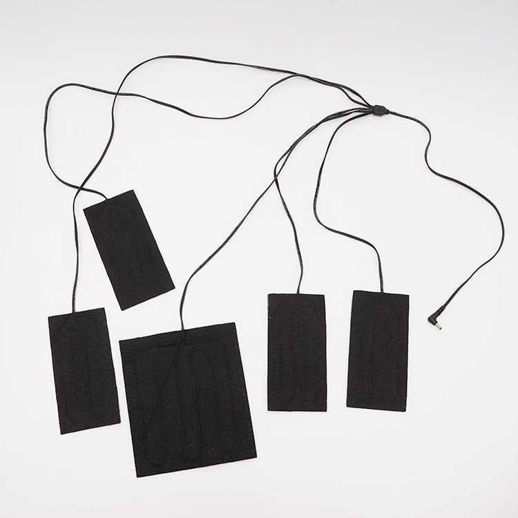 厂家定制3档5vusb一拖五远红外服装背心马甲加热片 无纺布发热片