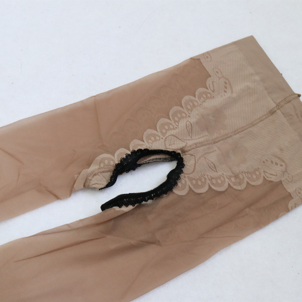 大码开档丝袜比基尼档随意剪菠萝袜防脱丝超薄免脱开裆连裤袜加长