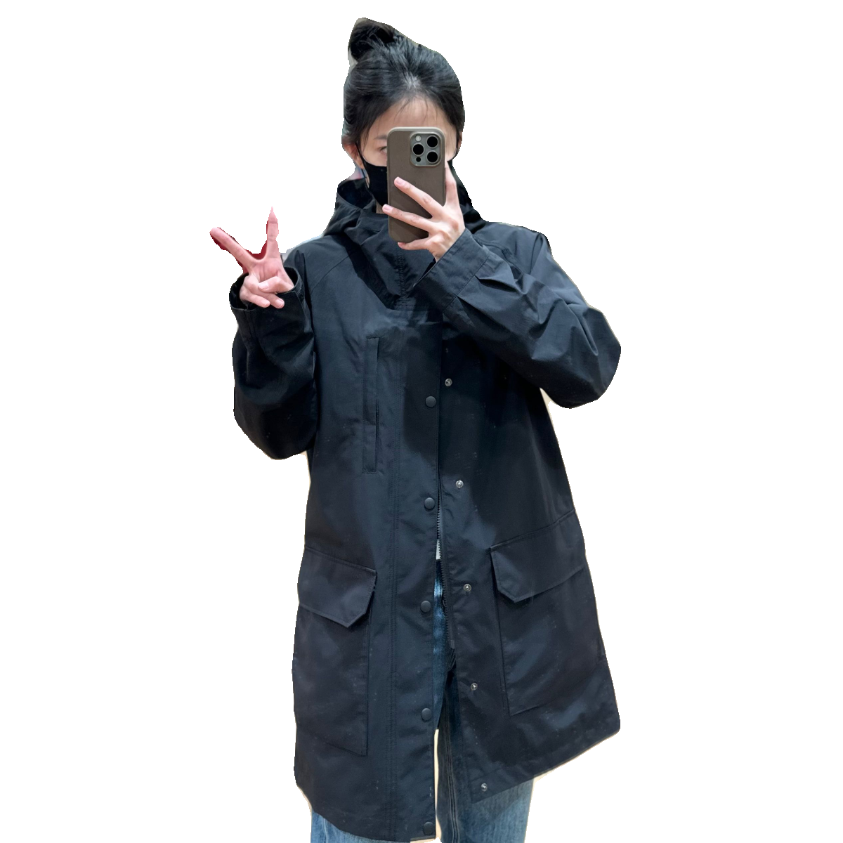 u家599春款男女装防风连帽风衣耐久防水外套休闲户外466460-阿里巴巴