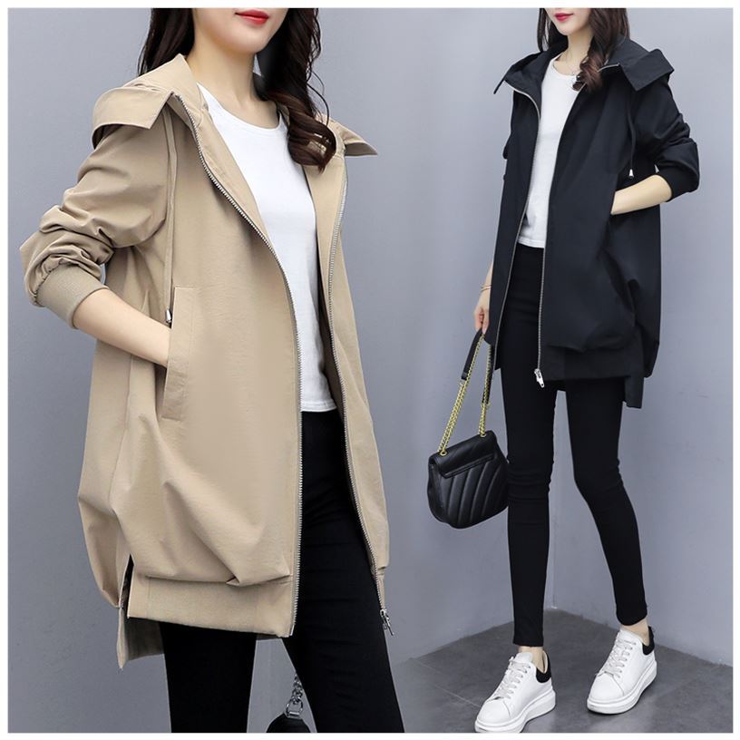 韩版休闲风衣女图片