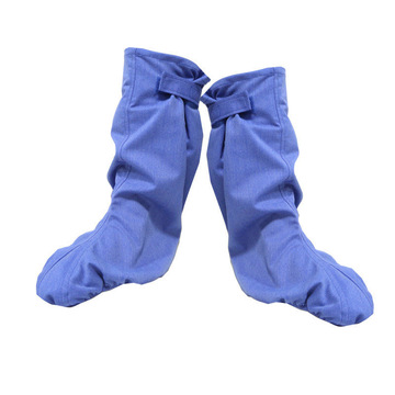 8.5卡阻燃护腿鞋罩配电绝缘耐压防电鞋套8.5cal浅兰防电弧脚套