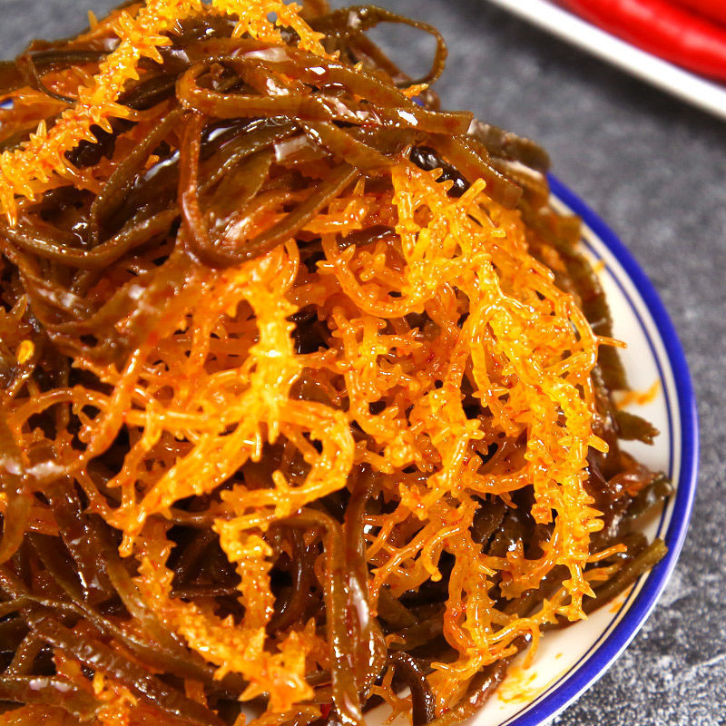 香辣海带丝海龙须即食海带龙须菜咸菜开胃下饭菜酱菜爽口500g批发