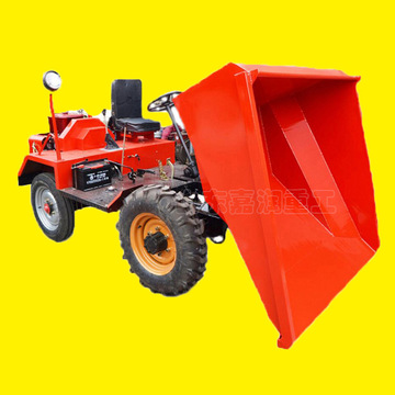 柴油前卸翻斗车 工程四轮蹦蹦车 电启动无棚翻斗车-阿里巴巴