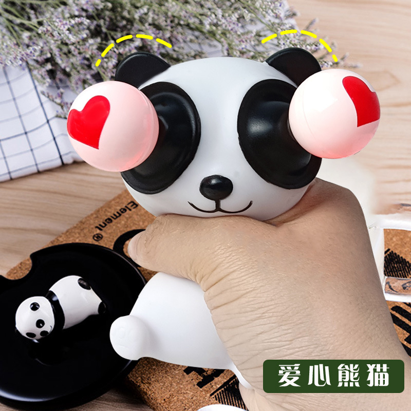 Eye-Popping Panda Luminous Toys New Exotic Squeezing Toy Pressure Reduction Toy Stall Toys Night Market Hot Children's Toys
