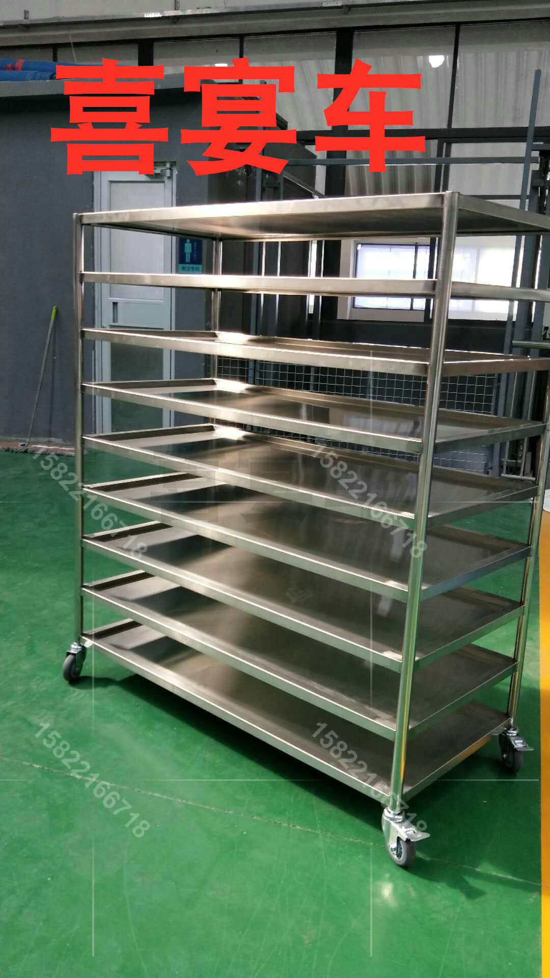批发不锈钢厨房移动餐车商用多层火锅店送餐车酒店三层手推车定制